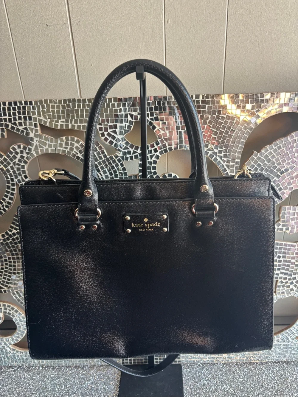 ⭐️Kate Spade Black Leather Satchel Bag